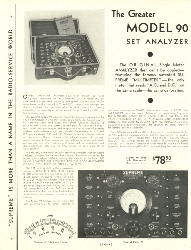 Model 90 Set Analyzer